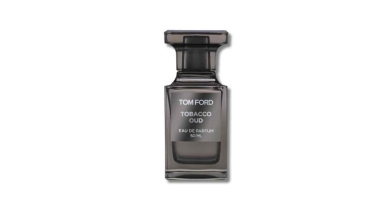 Tobacco Oud by Tom Ford, celebrated as one of the best complimented men's perfumes with a rich, exotic scent.