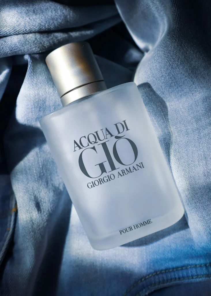 Aqua Di Gio Pour Homme Giorgio Armani Perfume Bottle Image by Fragrances Realms (Credit: Unsplash)