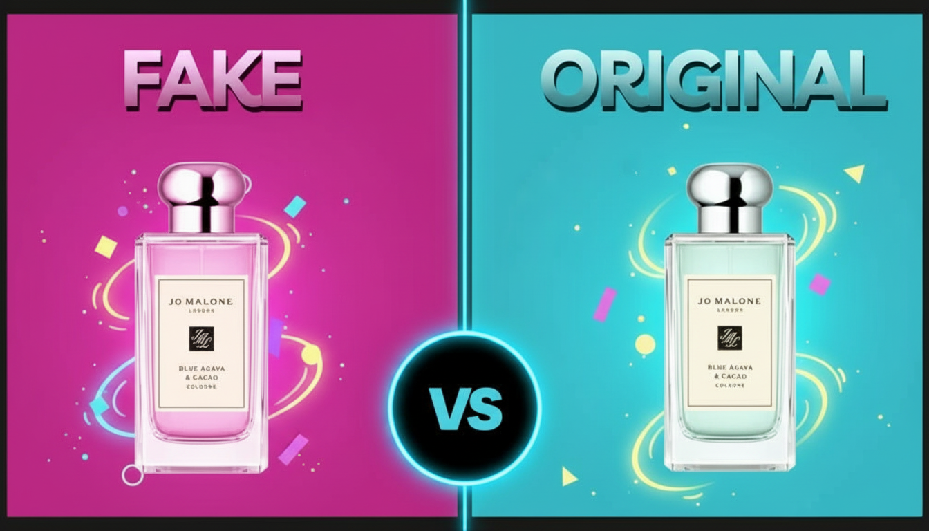 Difference between fake and real Jo Malon Perfume Bottle.